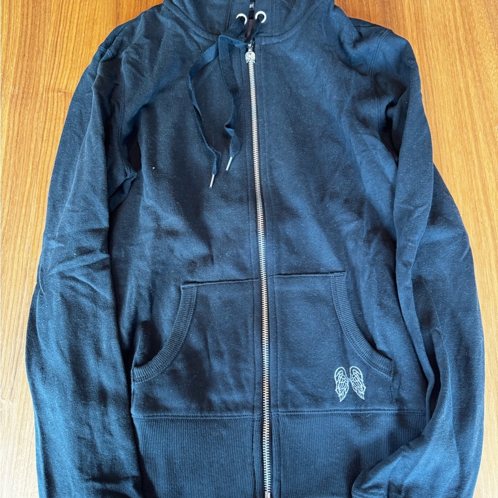 Victoria's Secret Black Zip-Up Hoodie